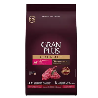 Ração Gran Plus Gourmet Cães Adulto Porte Mini Ovelha e Arroz 15kg