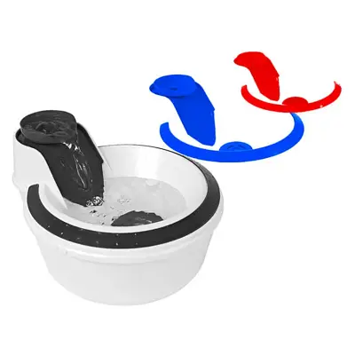 Fonte Bebedouro Colors Petlon Preto, Azul e Vermelho 220v