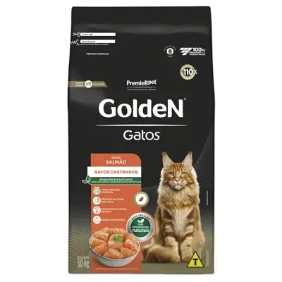 Ração Golden Formula Gatos Adultos Castrados Salmão 3kg