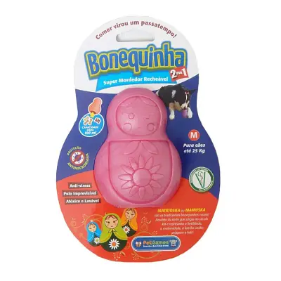 Brinquedo Cães Pet Games Bonequinha Rosa Tam.M
