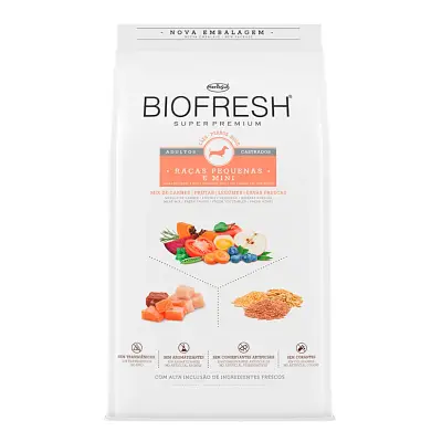 Ração Biofresh Cães Adultos Castrados Pequenas e Mini 3kg