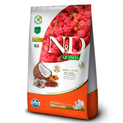 Ração N&D Quinoa Cães Adultos Skin Peixe 800g