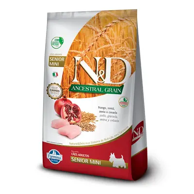 Ração N&D Ancestral Cães Senior Raças Pequenas Frango 800g