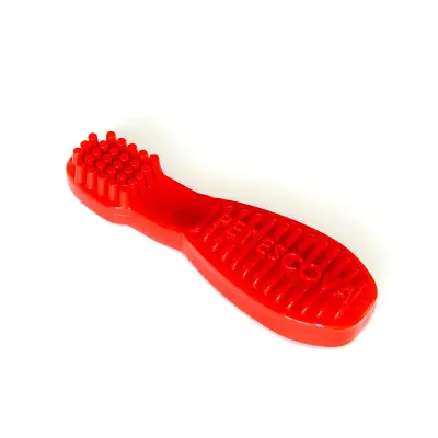 Brinquedo Cães Pet Games Mordedor Pet Escova Vermelho 12cm.Tam.P