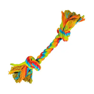 Brinquedo Cães Jambo Mordedor Corda Dental Bone Colorido Medio