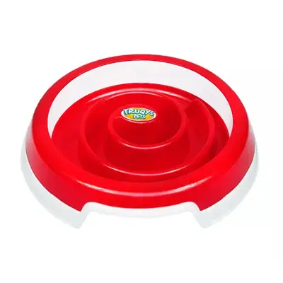 Comedouro Slow Food Vermelho Médio Truqys Pets