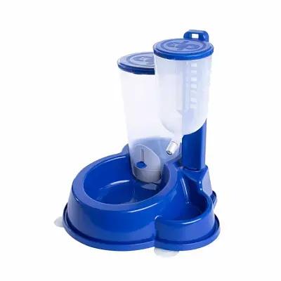 Bebedouro E Comedouro Automático Durafeeder Deluxe Azul