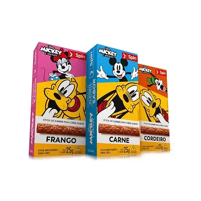 Petisco para Cães Mickey Spin Pet Cordeiro 25g