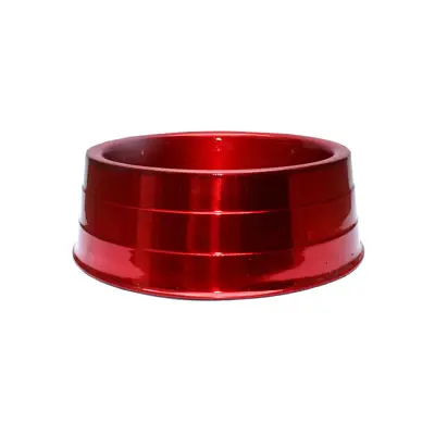 Comedouro Cães Dog Head Alumínio Pesado Colorido Vermelho Mini 300ml