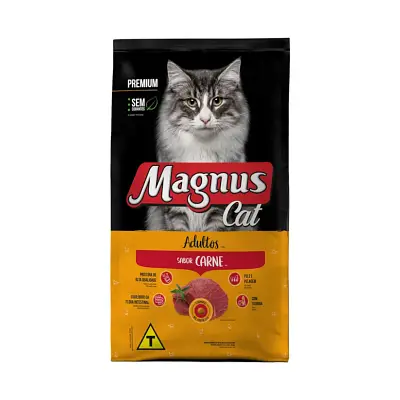 Ração Magnus Premium Para Gatos Adultos Carne 1kg