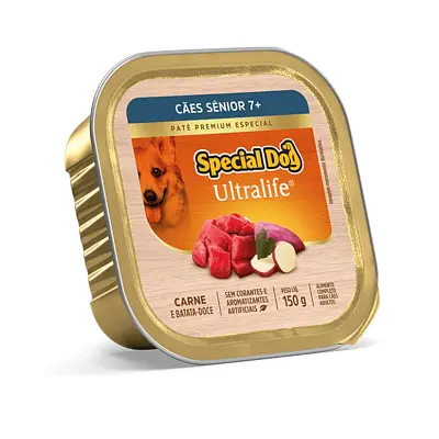 Ração Special Dog Pate Cães Senior Carne 150g