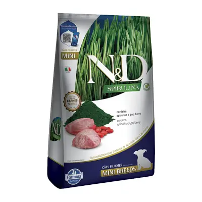 Ração ND Spirulina Para Cães Puppy Mini Cordeiro 7kg