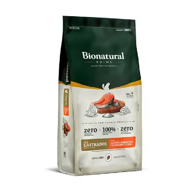Ração Bionatural Prime Gatos Castrados Salmão 1,5kg