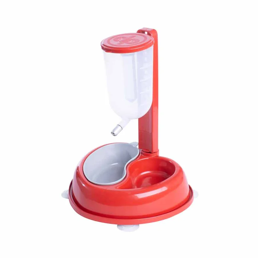 Bebedouro Automático Cães Durapets Durafeeder Upper Vermelho