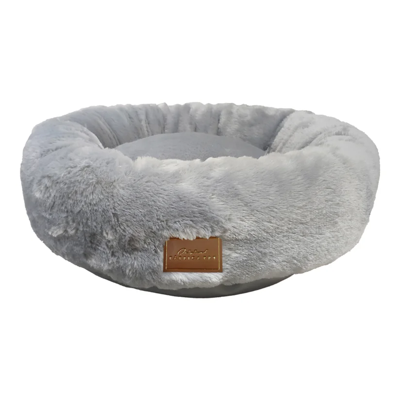 Cama para Cães e Gatos Nuvem Pelúcia Fabrica Pet Cinza M