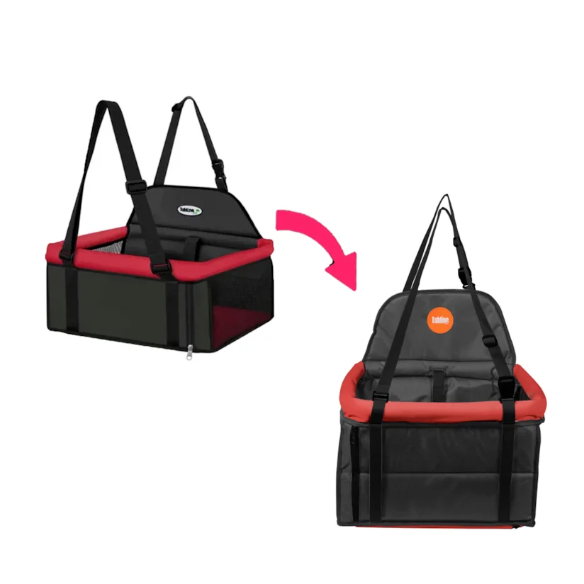 Assento Tubline Transpet Big Cães e Gatos Vermelho e Preto