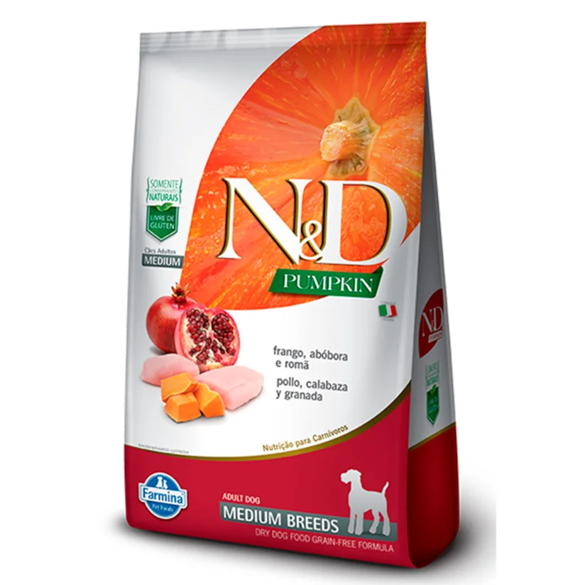 Ração N&D Pumpkin Cães Adultos Medium Frango 10,1kg