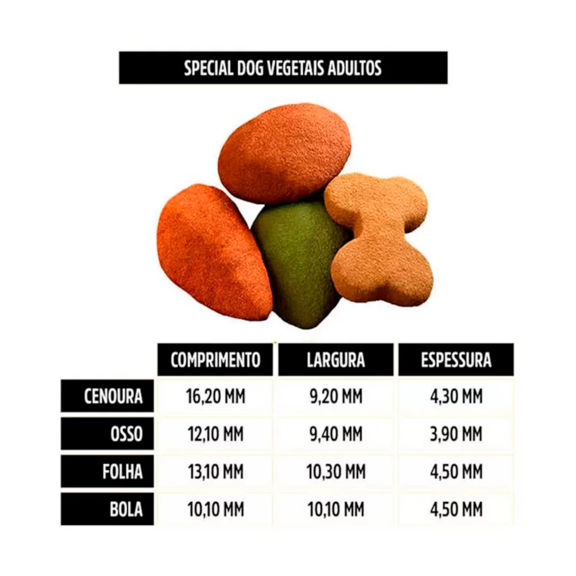 Ração Cães Special Dog Adultos Vegetais Pro 3kg