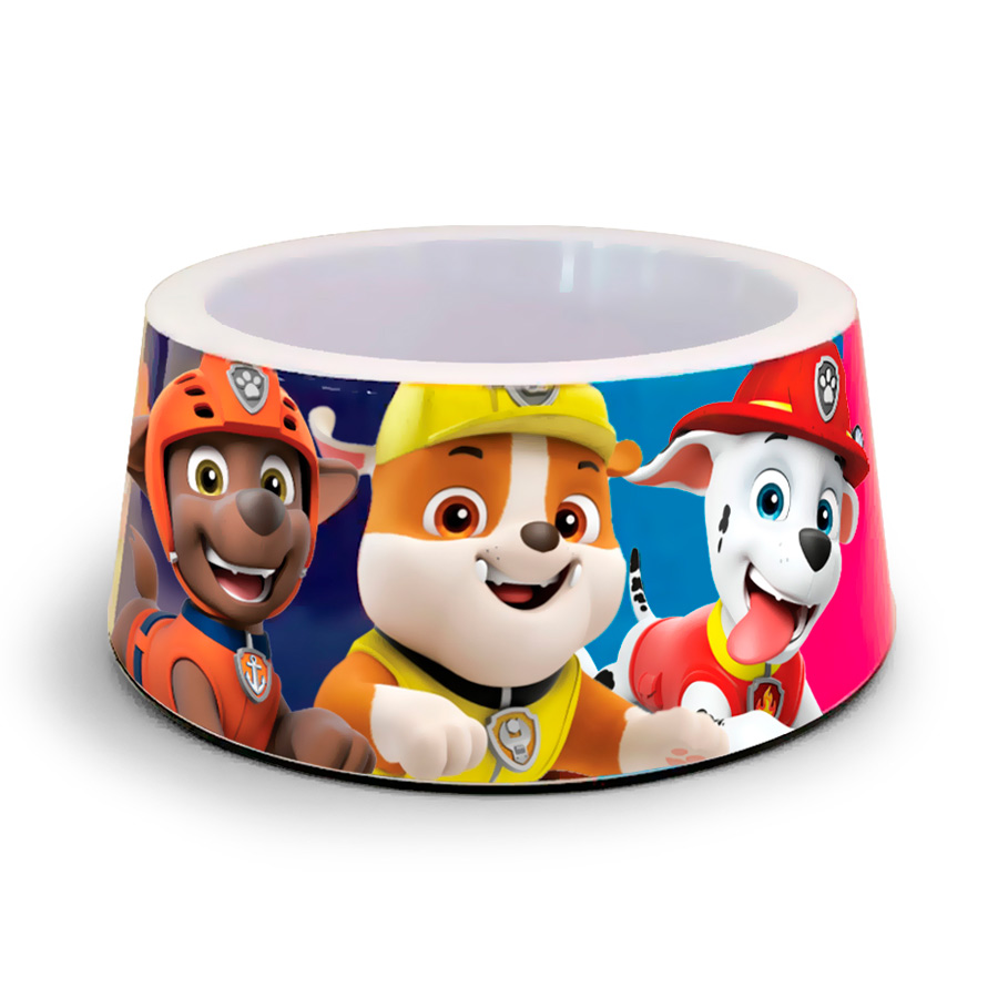 Comedouro Chalesco Patrulha Canina Rosa para Cães