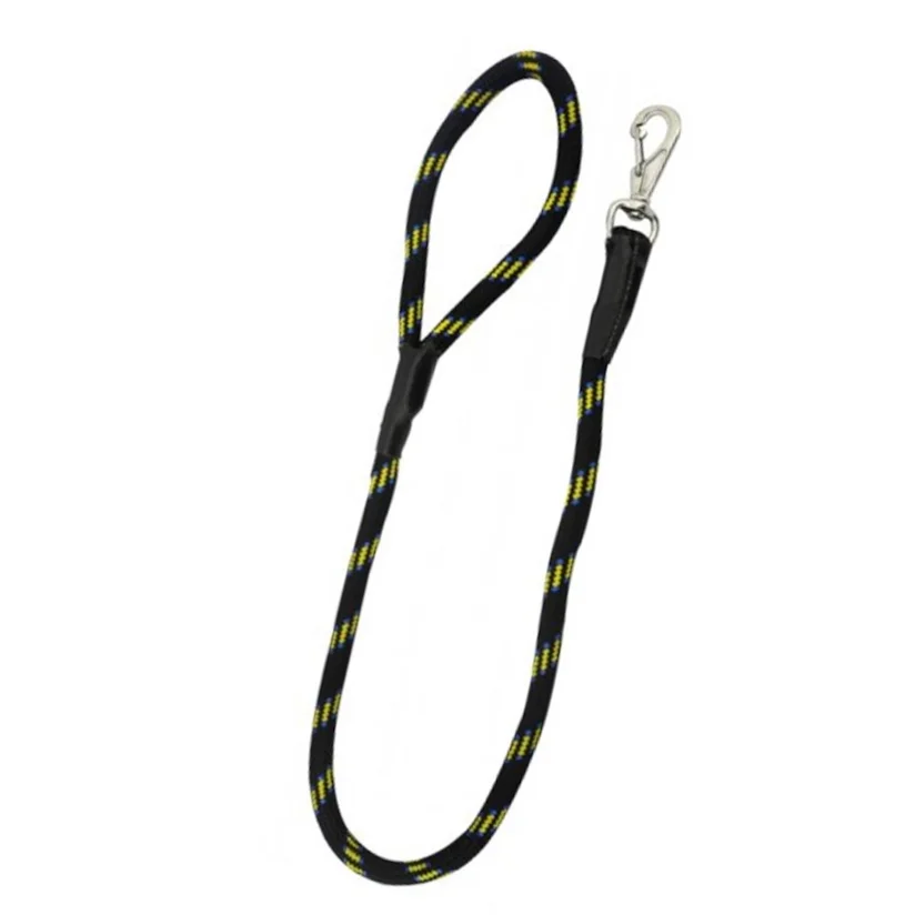 Guia Cães Sao Pet Redonda com Mosquetao Giratorio Preto 50X1,2cm