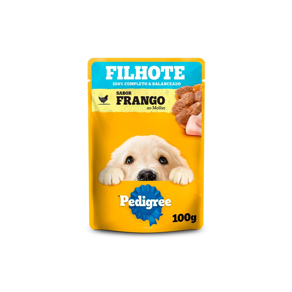 Ração Úmida Pedigree Sachê Frango ao Molho para Cães Filhotes 100 g