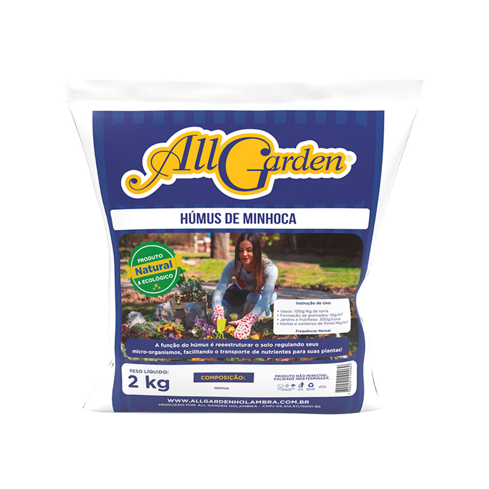 Adubo All Garden Humus de Minhoca 2kg