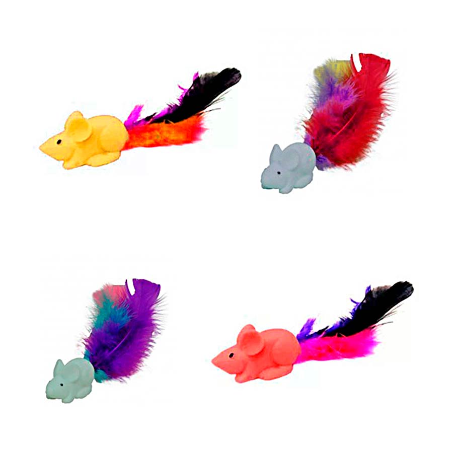 Brinquedo LCM Cat Ratinho Fantasy para Gatos - Cores Sortidas