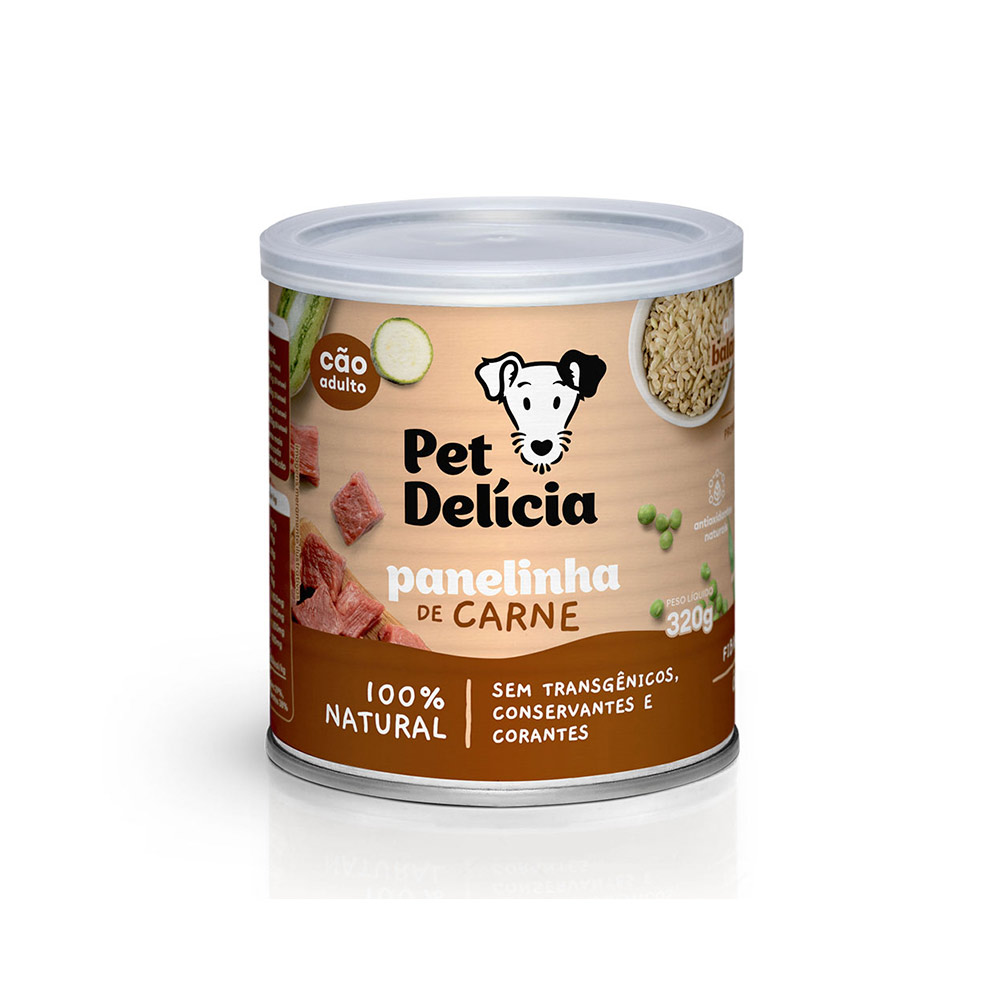 Ração Úmida Natural Pet Delícia Panelinha de Carne para Cães 320 g