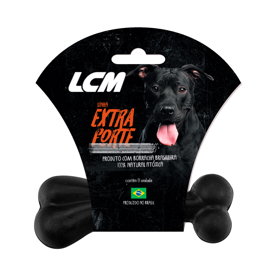 Brinquedo Osso Borracha Extra Forte LCM para Cães