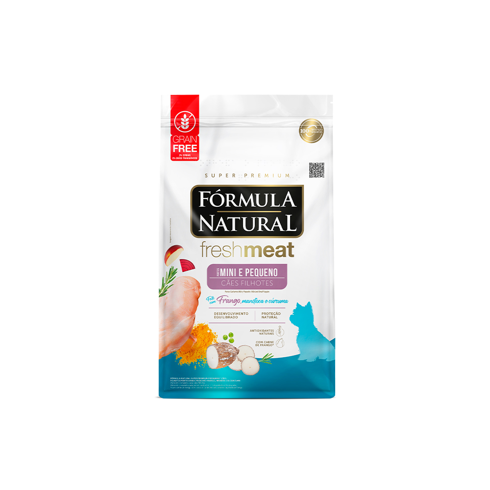 Ração Fórmula Natural Fresh Meat para Cães Filhotes de Pequeno Porte Sabor Frango