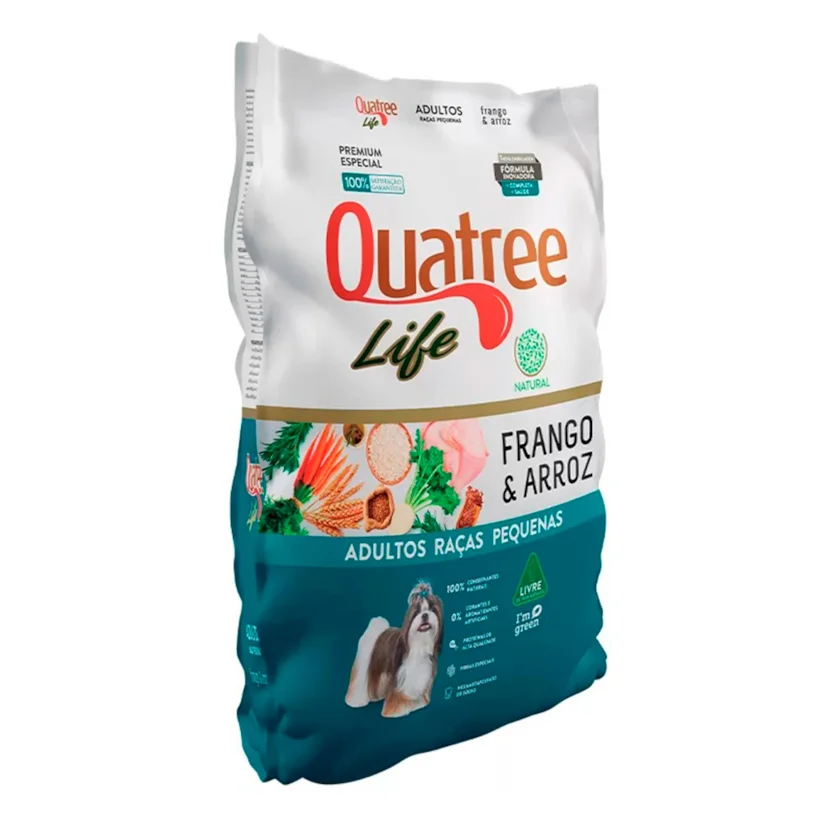Ração Quatree Life Cães Adultos Raças Pequenas Frango e Arroz - 1kg