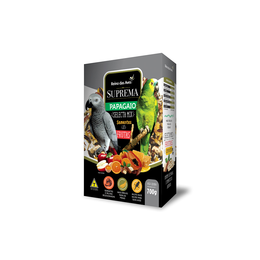 Ração Reino das Aves Suprema Selecta Mix para Papagaios - 700g