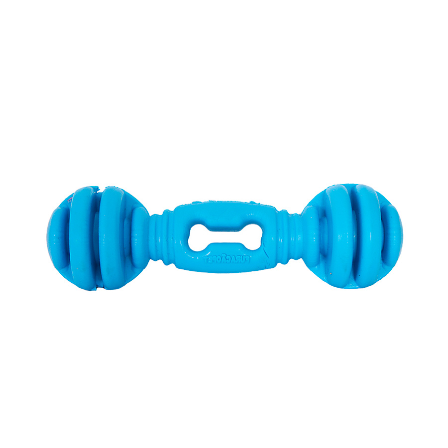 Brinquedo Furacão Pet Halteres de Borracha Maciça Especial Azul para Cães