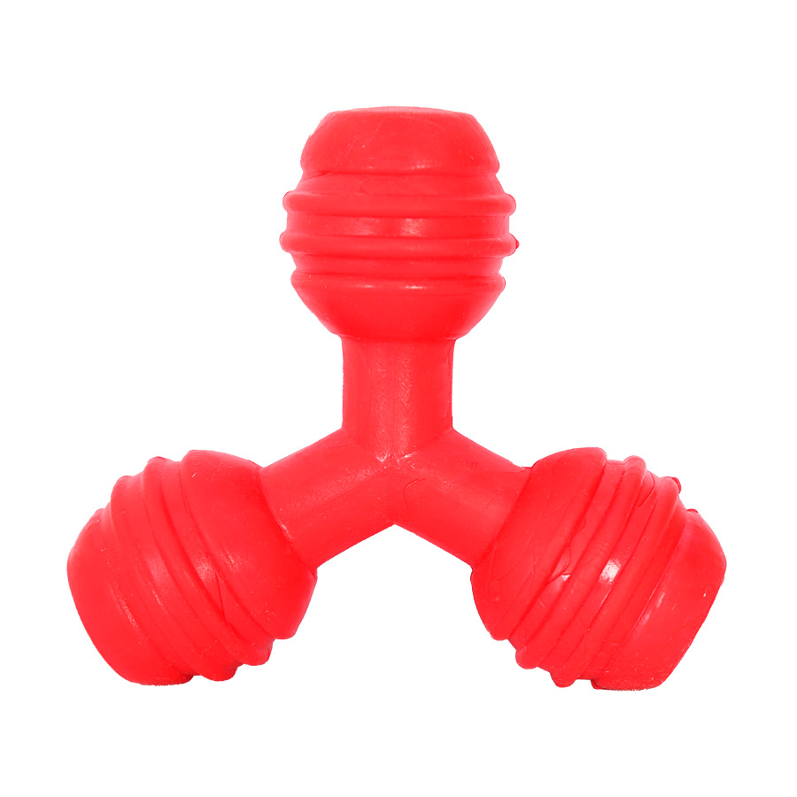 Brinquedo Furacão Pet Triângulo de Borracha Vermelho para Cães