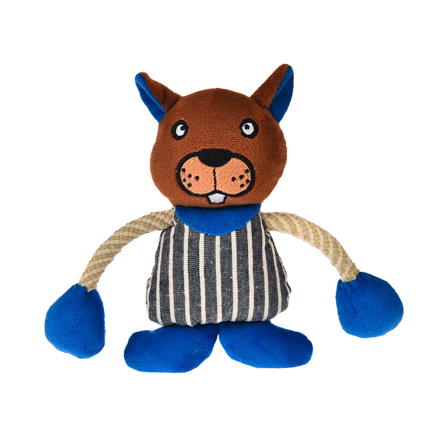 Brinquedo Chalesco Urso com Corda para Cães e Gatos