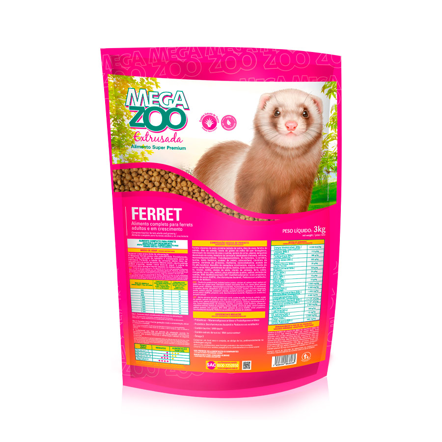 Alimento Megazoo Extrusado para Ferret