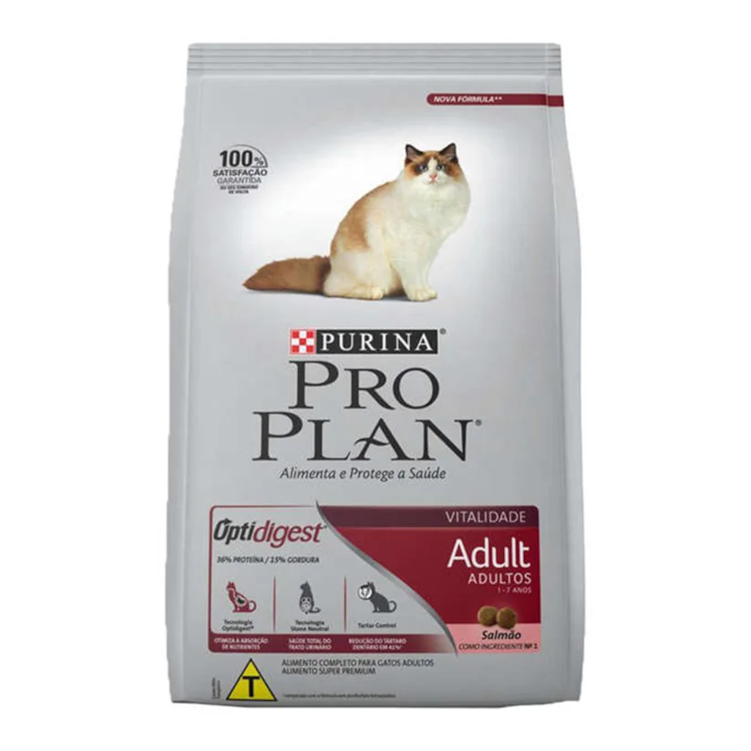 Ração Seca Pro Plan Gatos Adultos Salmão 7,5kg