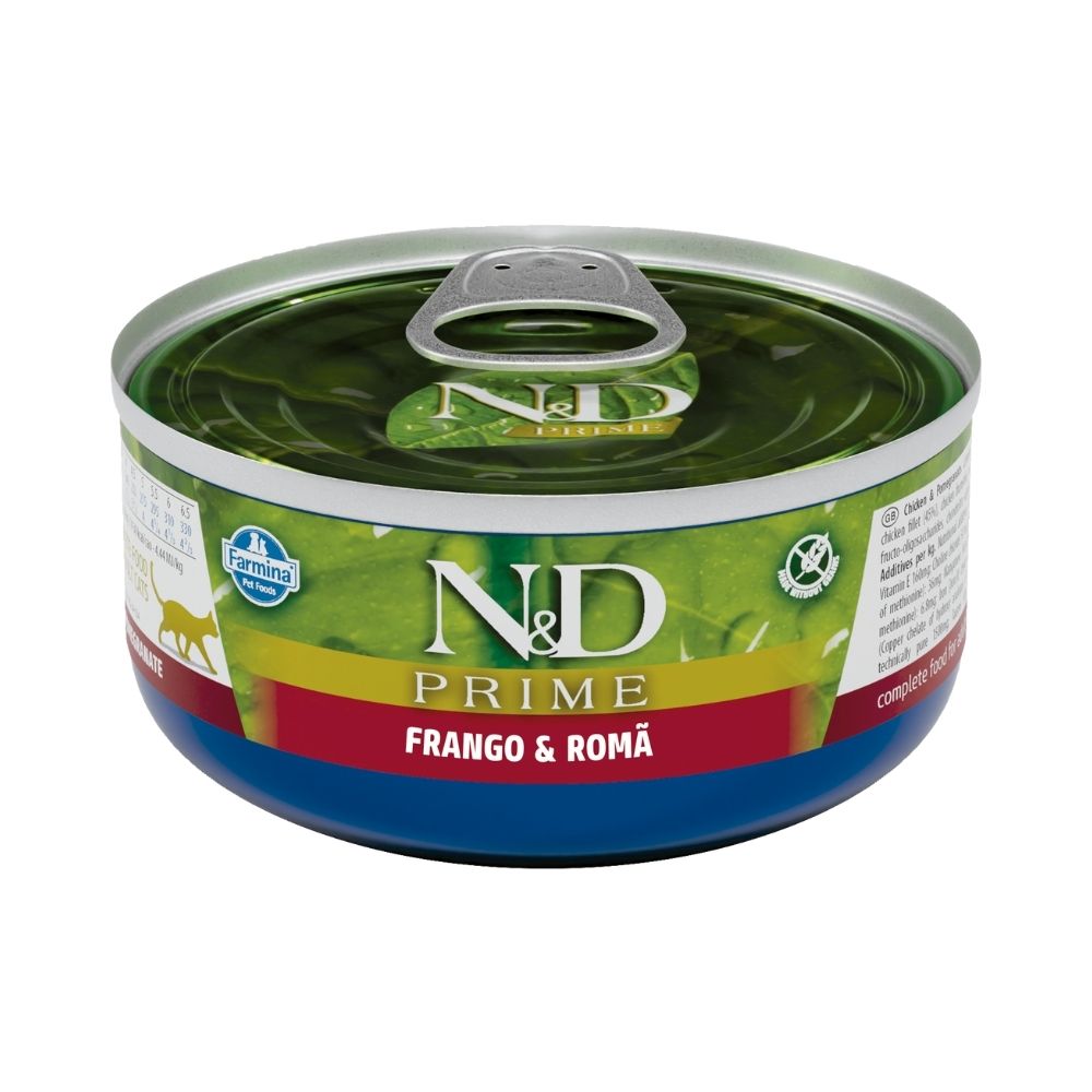 Ração Úmida N&D Prime para Gatos Adultos Sabor Frango e Romã 70 g