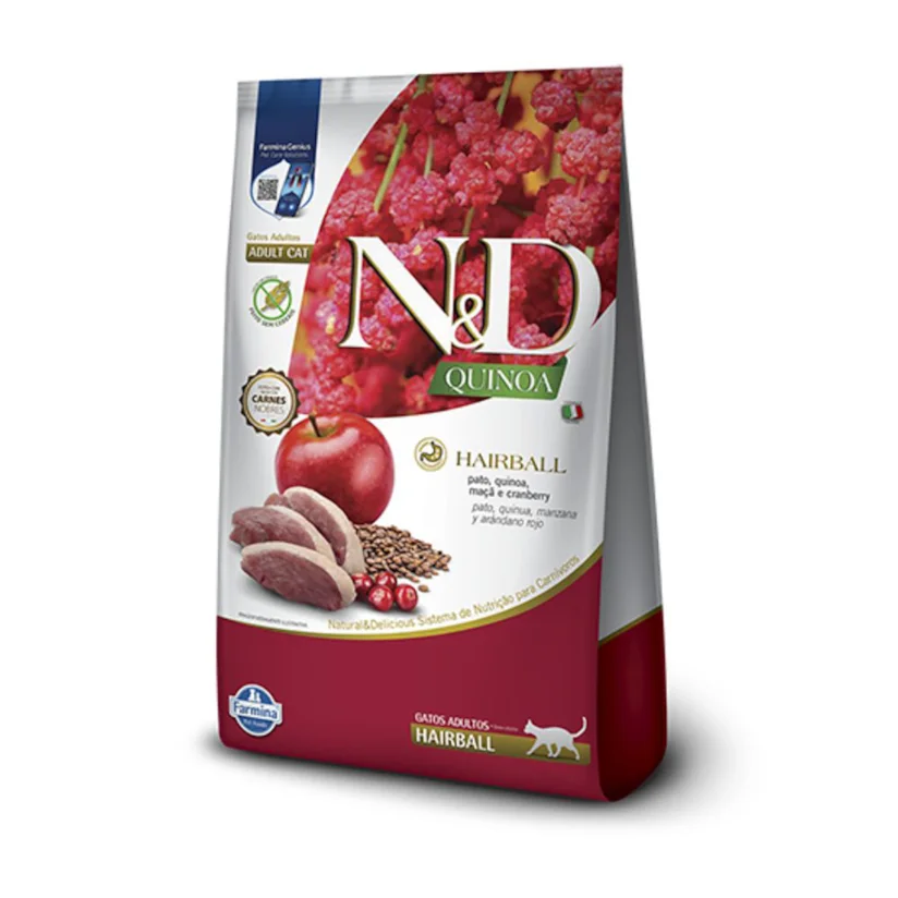Ração N&D Quinoa Gatos Adultos Hairball 400g