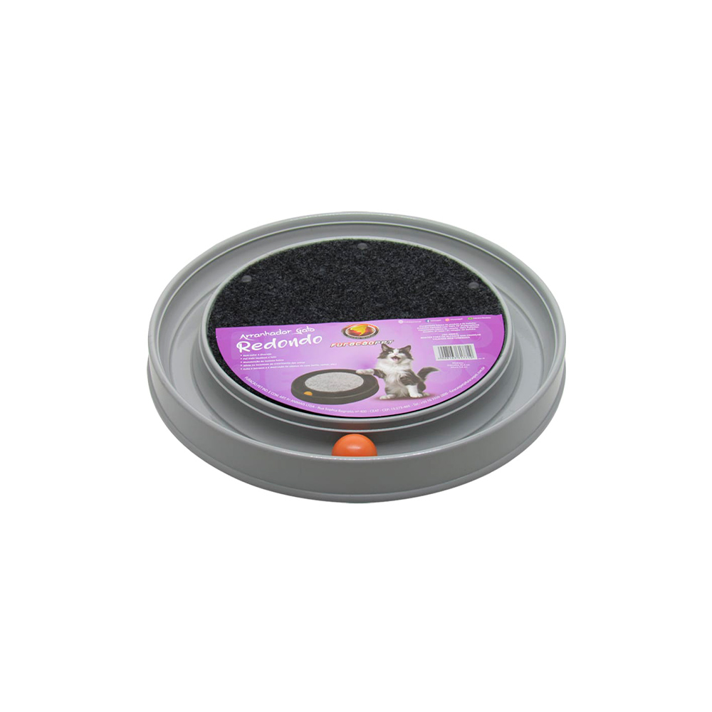 Arranhador Furacão Pet Redondo para Gatos Cinza