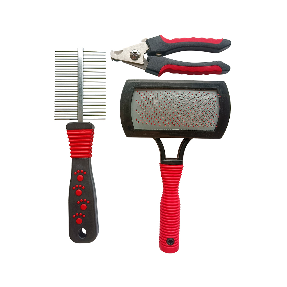 Kit Savana Pet Grooming Vermelho para Cães e Gatos