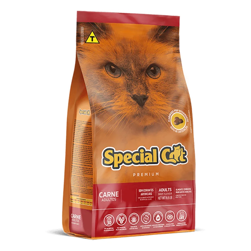 Ração Gatos Special Cat Adultos Carne 1kg