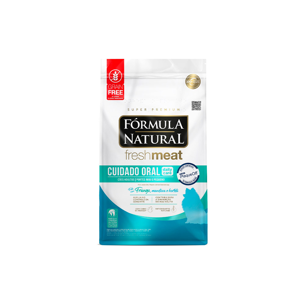 Ração Fórmula Natural Fresh Meat Cuidado Oral para Cães Adultos de Pequeno e Médio Porte