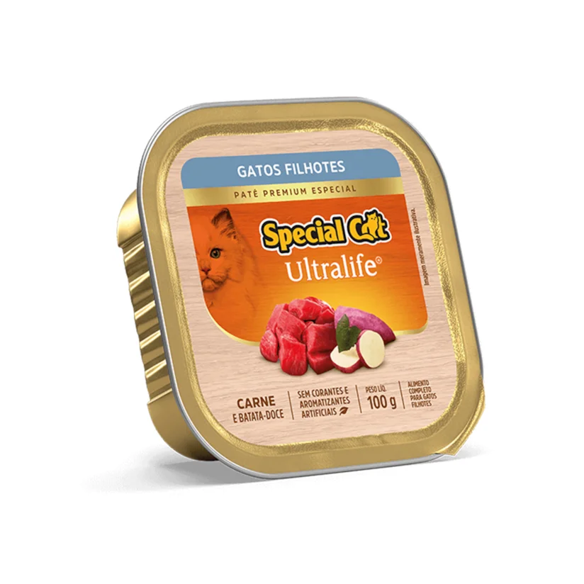 Ração Special Cat Pate Gatos Filhotes Carne 100g