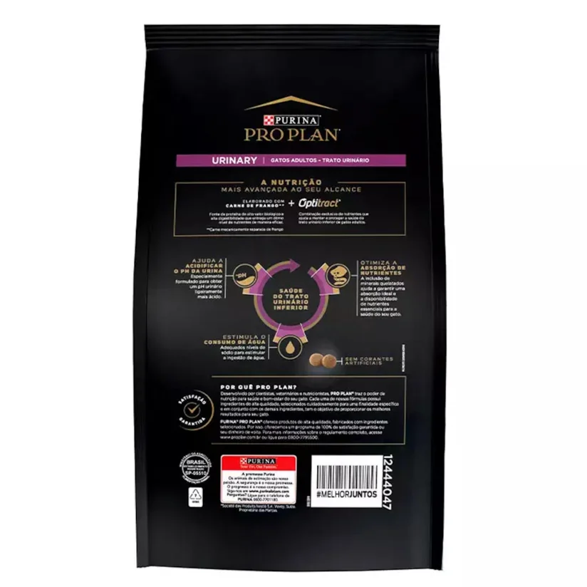 Ração Nestlé Purina Gatos Pro Plan Adultos Urinario Frango 3kg