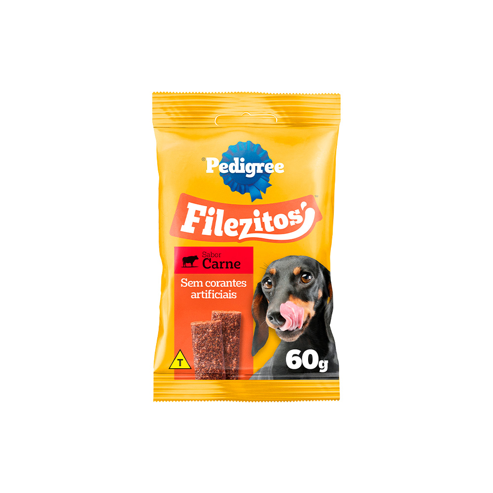 Snack Pedigree Filezitos Bifinho para Cães Adultos Sabor Carne 60 g