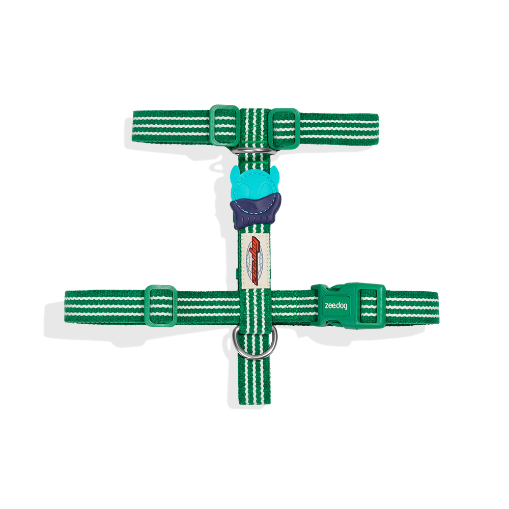 Peitoral H Zee.Dog Velvet Vibes Vert para Cães