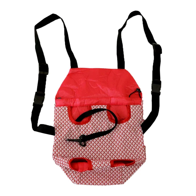 Bolsa São Pet Frontal Algodão Vermelho N1