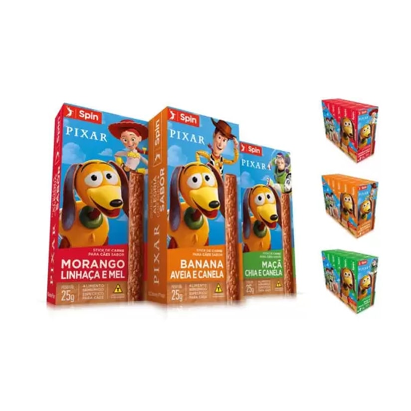 Petisco para Cães Toy Story Spin Pet Morango/Linhaça/Mel - 25g