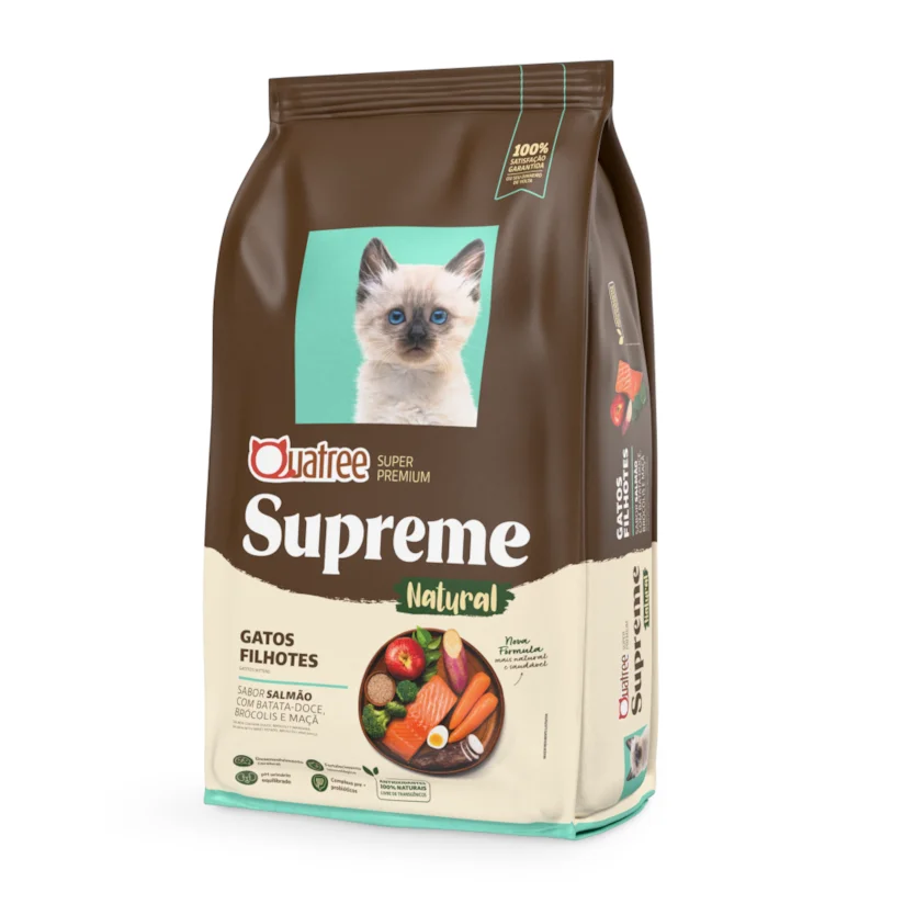 Ração Quatree Supreme Gatos Filhotes Salmão e Batata Doce - 10,1kg